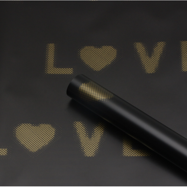 Valentine Wrapping Paper Black Pack 20